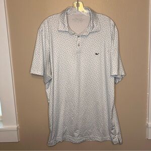 Vineyard Vines OTG Sankaty Lighthouse Polo Shirt Size Large blue green